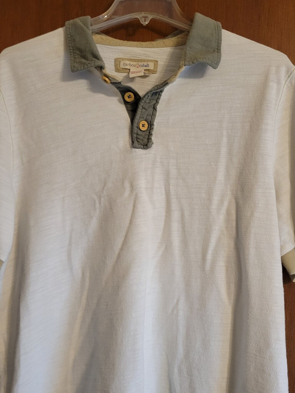 Carbon2Cobalt Polo Shirt Mens Medium M White Short Sleeve Classic Preppy - Picture 3 of 8